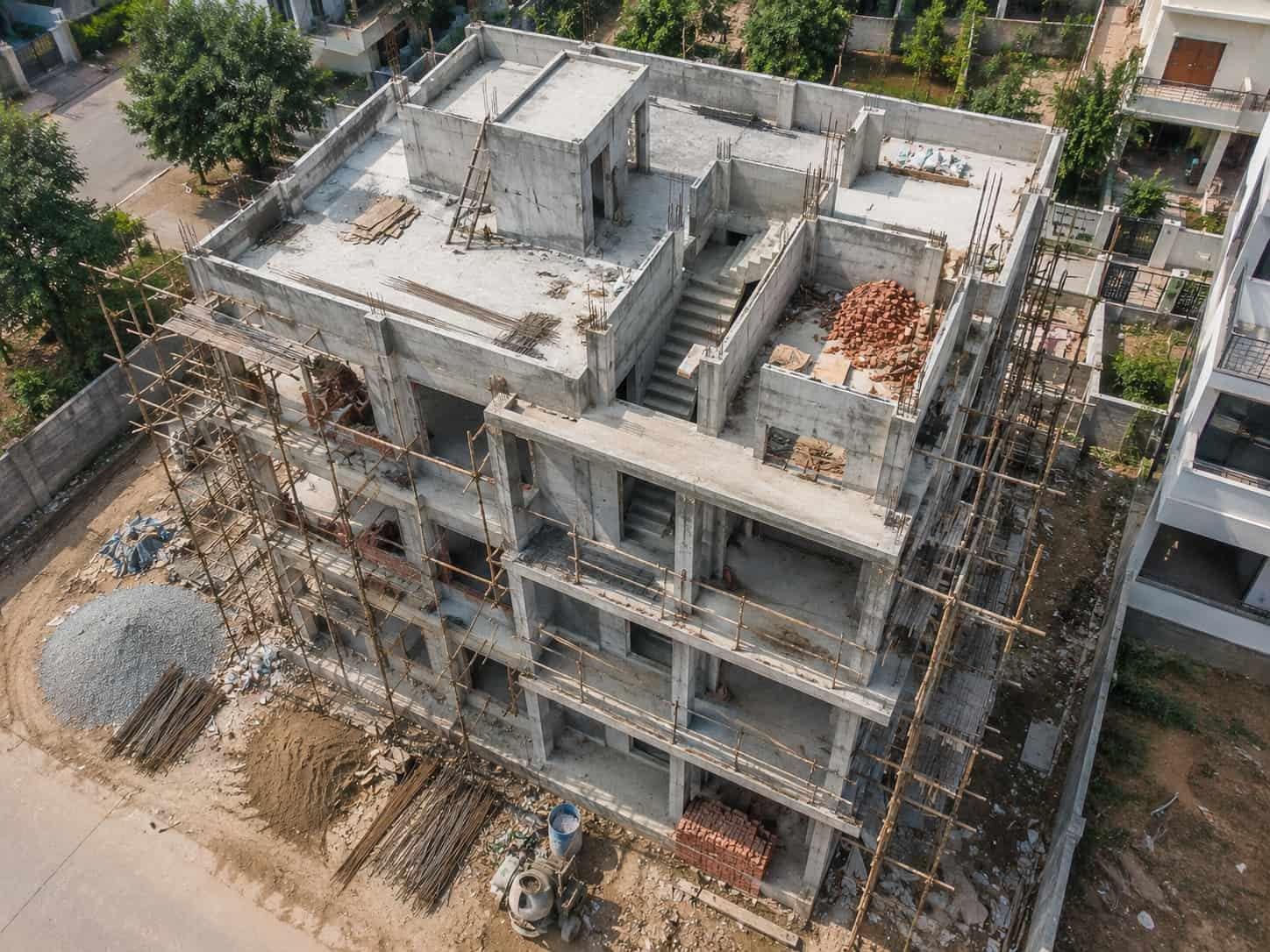Residential construction project in India